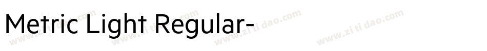 Metric Light Regular字体转换